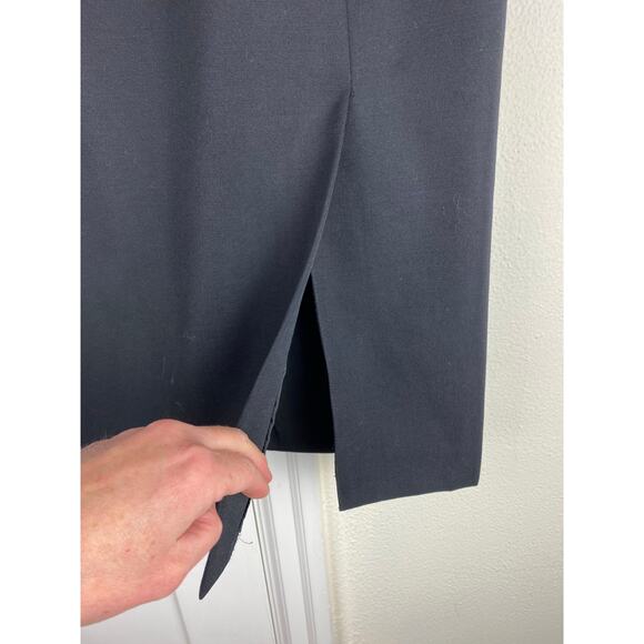 Talbots Petites Women's 6 Black Lined 100% Wool Straight Midi Skirt - Picture 6 of 6